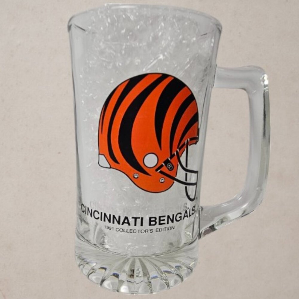 Vintage 1991 Cincinnati Bengals - Slim Jim Heavy Beer Mug 6.5 inches Tall T2